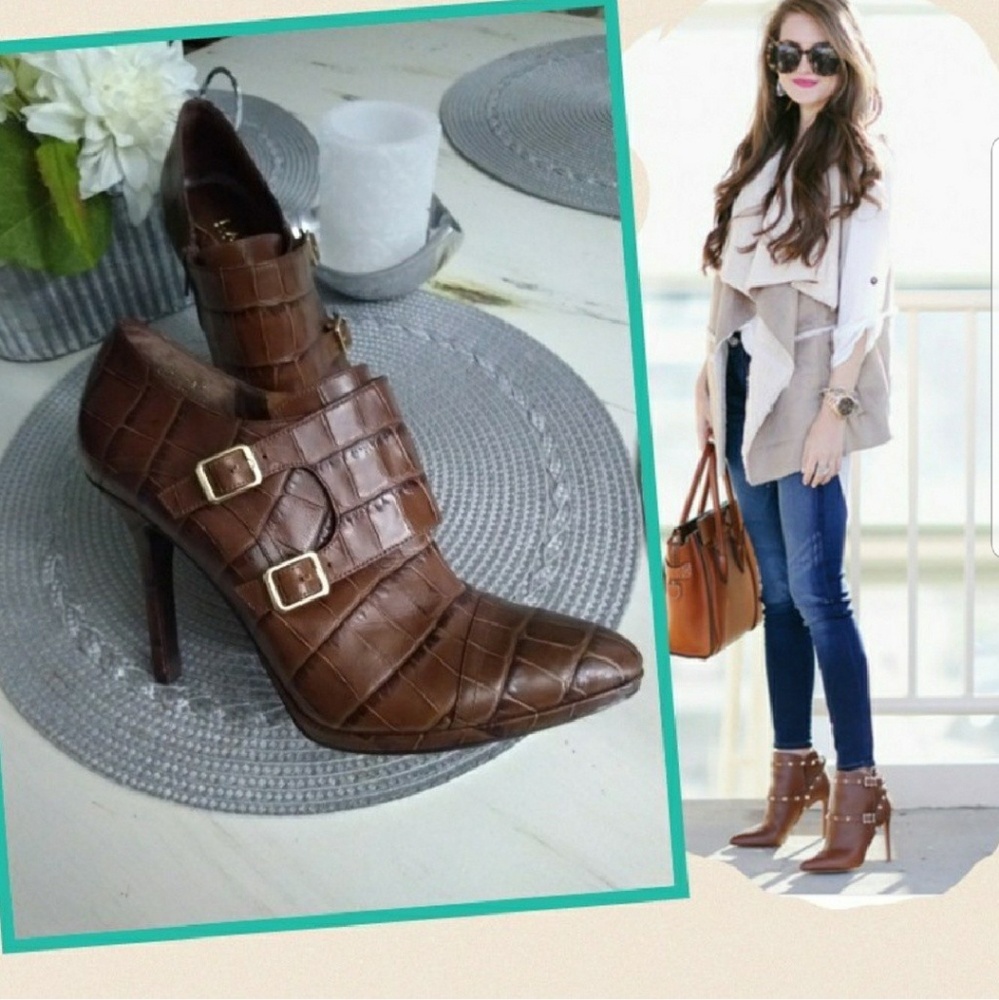 Lauren Ralph Lauren Brown Ankle Boots